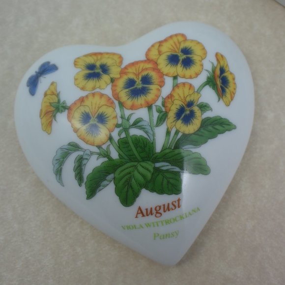 Vintage Botanic Garden "Pansy" Trinket Box by Portmeirion - Picture 10 of 11